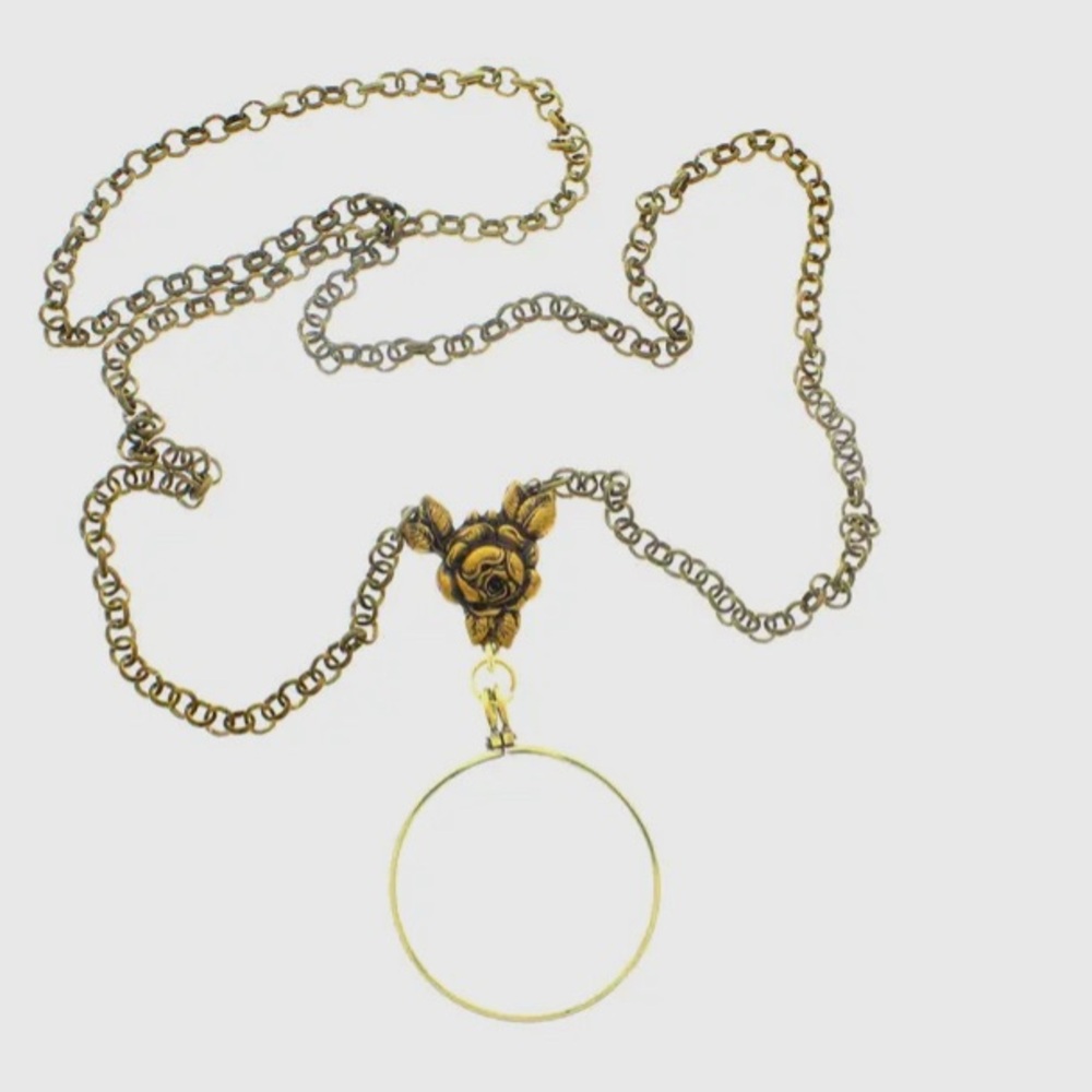 Rose Victorian Monocle Necklace 🌹